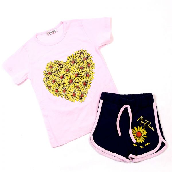 T-shirt with shorts R-200 roses