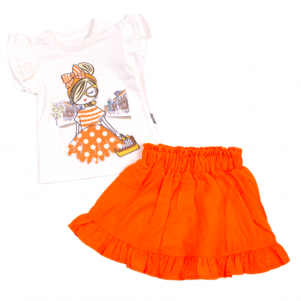 T-shirt with skirt MK-99 orange