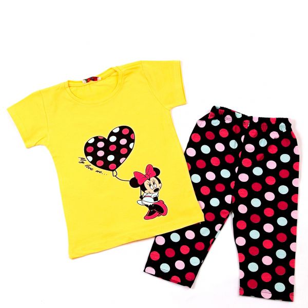 T-shirt with shorts L-100 yellow