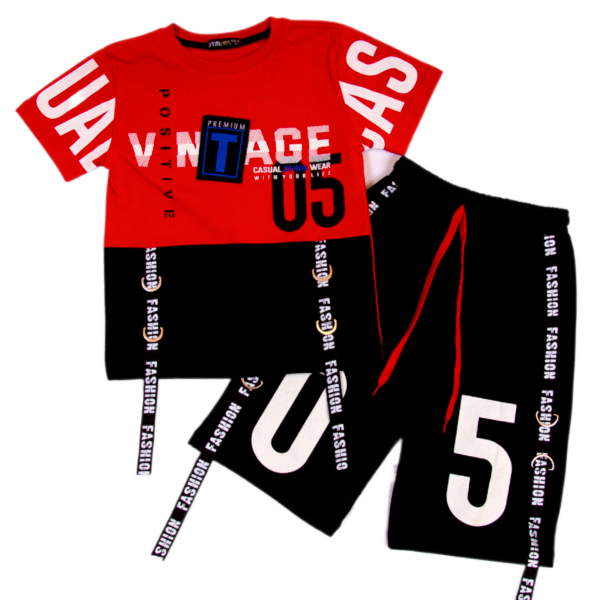 T-shirt with shorts MK-441 red