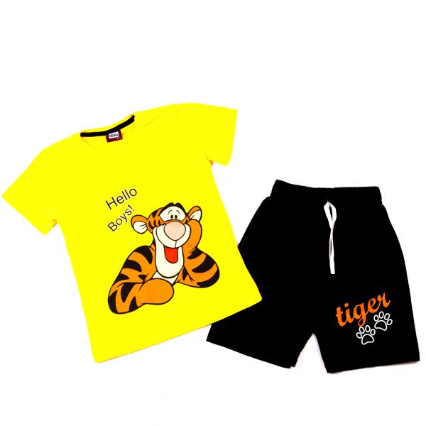 T-shirt with shorts B-106 yellow
