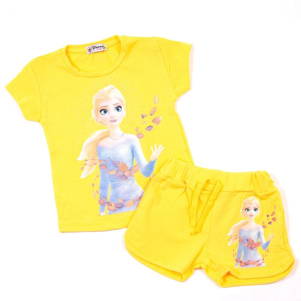 T-shirt with shorts R-303 yellow