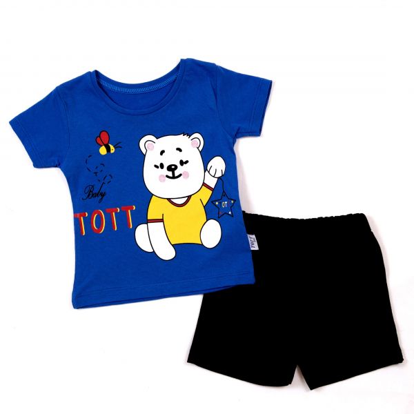 T-shirt with shorts A-002 blue/black