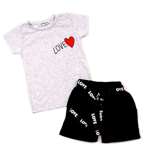 T-shirt with shorts S-100 gray