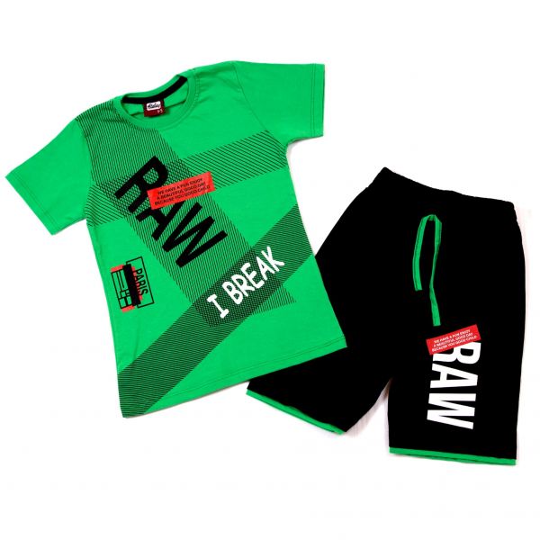 T-shirt with shorts P-106 green