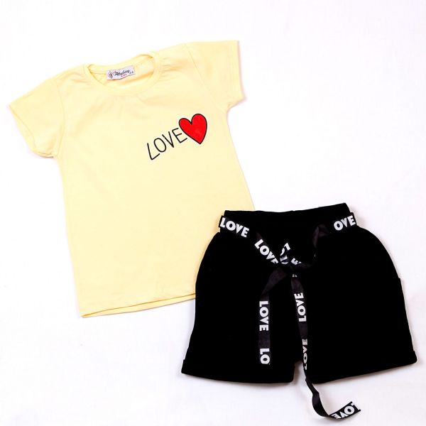 T-shirt with shorts S-100 yellow