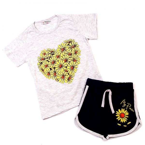 T-shirt with shorts R-200 gray
