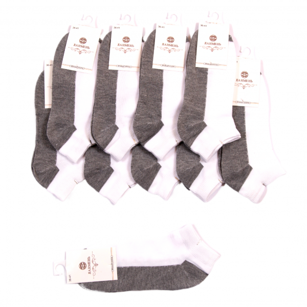 Socks 10 pairs (36r-41r) B3102 white/gray