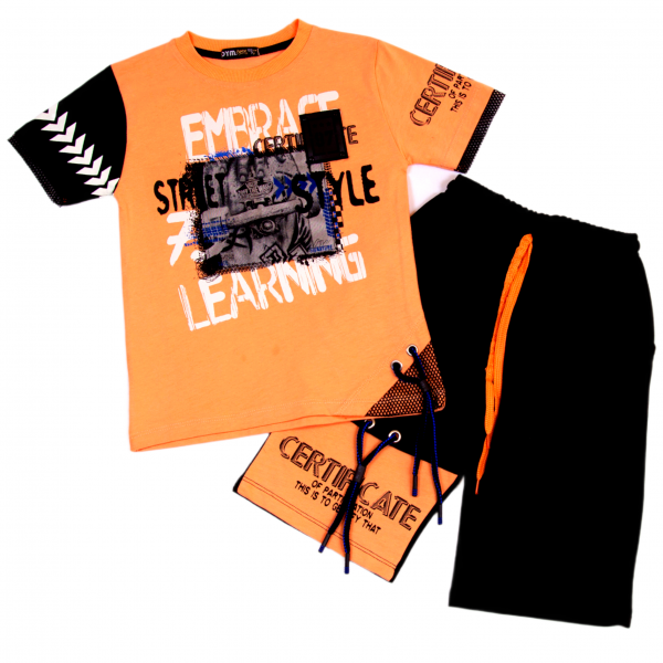 T-shirt with shorts MK-441 orange